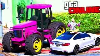 БИТВА ВОРОВ В GTA 5 - ТРАКТОР ИЛИ БМВ М4 УКРАСТЬ? ⚡ГАРВИН