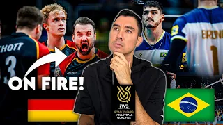 Reacting to Brazil vs. Germany Volleyball 2023 FIVB Olympic Qualifier