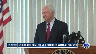 Full news conference: Prosecutors announce 40 counts against driver in deadly I-70 crash, fire