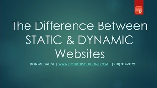 Difference Between a Static & a Dynamic Website ( Tutorial with visual Aids)