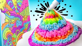 Comment dessiner des créatures enchantées et colorées avec des peintures magiques en relief ✨🎨