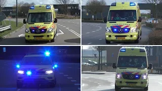 10x A1 Ambulances met spoed naar verschillende meldingen in Arnhem en omgeving