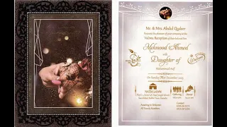 D 1628 Jillani- Rs.35/- Wedding Invitation Cards (Shadi Cards) by Riyan Printers