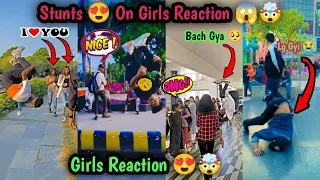 Tik Tok Stunts On Public Reaction🤯 || Flips In Public Girls reaction 😍 #flip #publicreaction #stunts