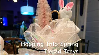 🐣Hopping Into Easter With A Tiered Tray/Easter Decor 2024 Decorate With Me#Easter #spring #design