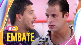 ARTHUR E GUSTAVO BRIGAM NA ÁREA EXTERNA APÓS CONFUSÃO COM LUCAS! | BBB 22