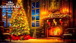 12 Hours Classic Christmas Music with Fireplace 🔥🎄 Frank Sinatra, Nat King Cole, Bing Crosby & More