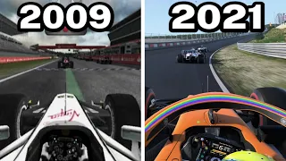 Graphical Evolution of Codemasters' F1 (2009-2021)