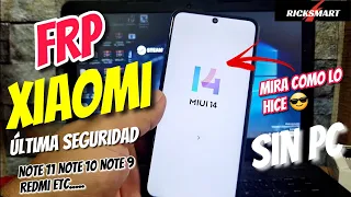 ✅ FRP Como Eliminar cuenta Google Xiaomi MIUI 14 MIUI 13 Note 11 note 10 9 redmi | Bypass