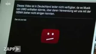 Streit zwischen YouTube und GEMA - Über die bekannteste Sperrtafel Deutschlands - NDR ZAPP