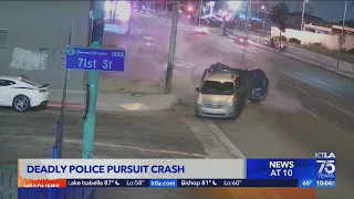 Subject of police pursuit fatally strikes pedestrian