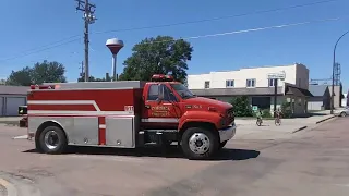 Corsica Volunteer Fire Department Responding to a Grass Fire