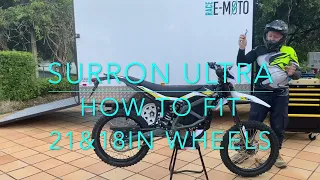 Surron Ultra How 21&18in wheels