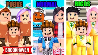 FAMÍLIA POBRE vs FAMÍLIA NORMAL vs FAMÍLIA RICA em BROOKHAVEN RP | Roblox