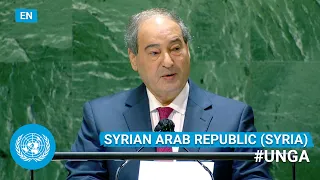 🇸🇾 Syrian Arab Republic - Minister for Foreign Affairs Addresses General Debate (English)