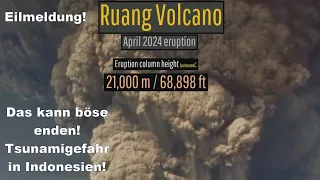 Eilmeldung! Ruang Vulkan mit massiven Ausbruch bedroht ganzen Indischen Ozean!