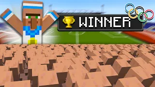 I Made 100 Villagers Simulate THE OLYMPICS in Minecraft...