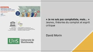 « Je ne suis pas complotiste mais… ». Jeunes, théories du complot et esprit critique.