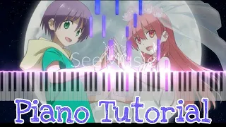 Neko Hacker ft. Akari Kitou - Setsuna No Chikai (Tonikaku Kawaii Opening #2) Easy Piano Tutorial