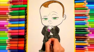 Босс-молокосос раскраска Boss Baby Coloring Video for children Belarus