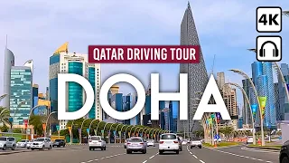 DOHA, Qatar 🇶🇦 4K Driving Tour Downtown, Lusail & The Pearl