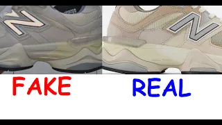 New Balance 9060 shoes real vs fake. How to spot fake New Balance 9060 sneakers