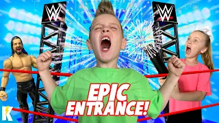 KidCity Makes an Epic WWE Entrance! (WWE Wrekkin' Entrance Stage!)