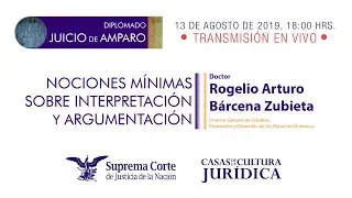 Nociones mínimas sobre interpretación y argumentación imparte el Doctor Rogelio Bárcena Zubieta.