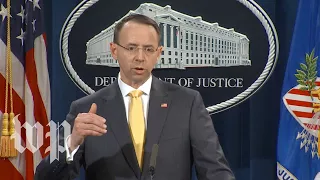 Watch Rosenstein’s full announcement of the indictment of 13 Russians