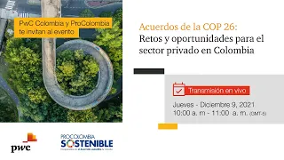 Acuerdos de la COP26: Retos y oportunidades para el sector privado en Colombia en Colombia