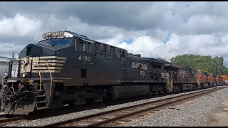 Railfanning Forcefully Assertive Norfolk Southern & BNSF H1-9 Leader 798 led NS 153 Power Run Enjoy!