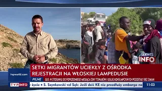 Lampedusa. Migranci uciekli z ośrodka i rozbiegli się po wyspie
