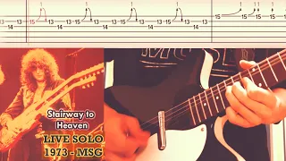 Stairway to Heaven (LIVE SOLO - 1973) - Led Zeppelin (Cover & Lesson w/TABS)