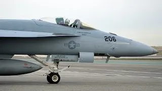 US Navy VFA-147 Boeing Boeing F/A-18F Super Hornet [206] Full Afterburner Takeoff