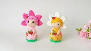 🌸🌼 How to crochet spring FLOWER FAIRY 🌼🌸 Amigurumi flower doll.