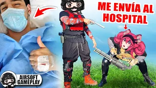 LUNARIA me ENVÍA al HOSPITAL usando MINIGUN IRL❗️ 😱🩸 ▬ YIO AIRSOFT vs @LunariaCh 🔞