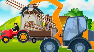 A day working on the farm - A farmer is fixing a broken fan blade | Funny Tractor, Vehicles Farm