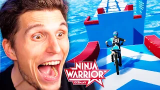 PALUTEN BÜCHER im Ninja Warrior Germany Level | Fahrrad Simulator