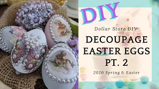 BEAUTIFUL Easter Eggs DIY ~ Decorating decoupage eggs how-to