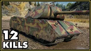 VK 168.01 (P) - 12 Kills - 1 vs 6 - World of Tanks Gameplay