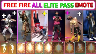 Free Fire All Elite Pass EMOTE✓ IN 4:33⚡ (MIN) || Free Fire 🔥 All EMOTE SEASON 1 To 46