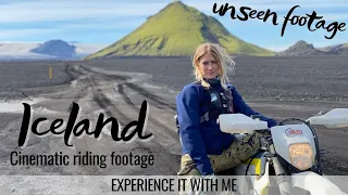 Iceland enduro motorcycle riding off road - cinematic scenic riding view - The Girl On A Bike