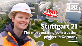 Stuttgart 21 Baustellenführung mit Tamara Myers – Baustand der neuen Bahnsteighalle
