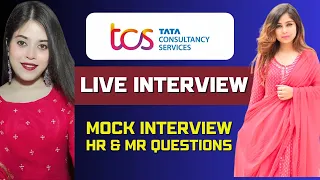 🔥TCS  Live Mock Interview | TCS Actual HR & MR Questions🔥