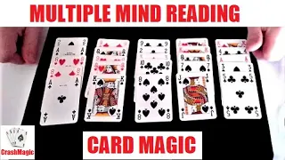 Multiple Mind Reading Card Trick Performance and Tutorial