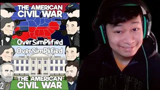 The American Civil War OverSimplified Part 1 and part 2 | Ricky life reaction