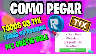 🚨 ADOPT ME VEJA COMO PEGAR RÁPIDO TODOS OS 10 TIX E OS 5 ROCOINS E O PET GRÁTIS BULE adopt me roblox