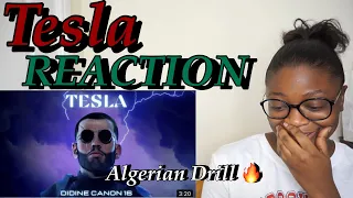 Didine Canon 16 - Tesla (Official Freestyle Music Video) REACTION 🇩🇿🔥|| malaika katchunga