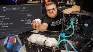 Overclocking the Intel 9900k to 5.3 Ghz WITH SNOW!