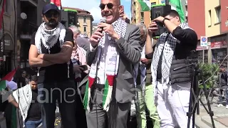 Milano, al corteo pro Palestina c'è Stefano Apuzzo: "Bandiera palestinese dà fastidio"